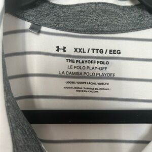 Under Armour Playoff Polo - Gray and White - Used